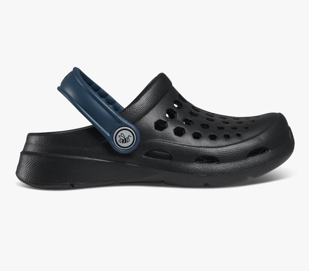 Joybees Kids Active Clog Sandals Black Blue Junior 1 Lightweight Water Shoes NWT